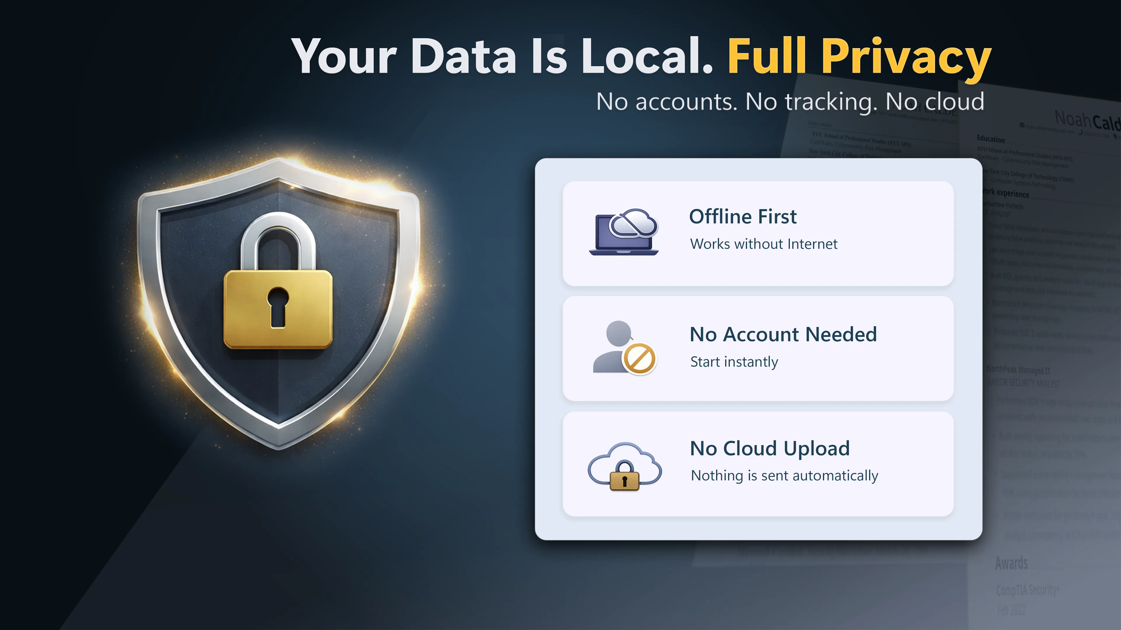 Datenschutzorientierter Workflow in Resumy