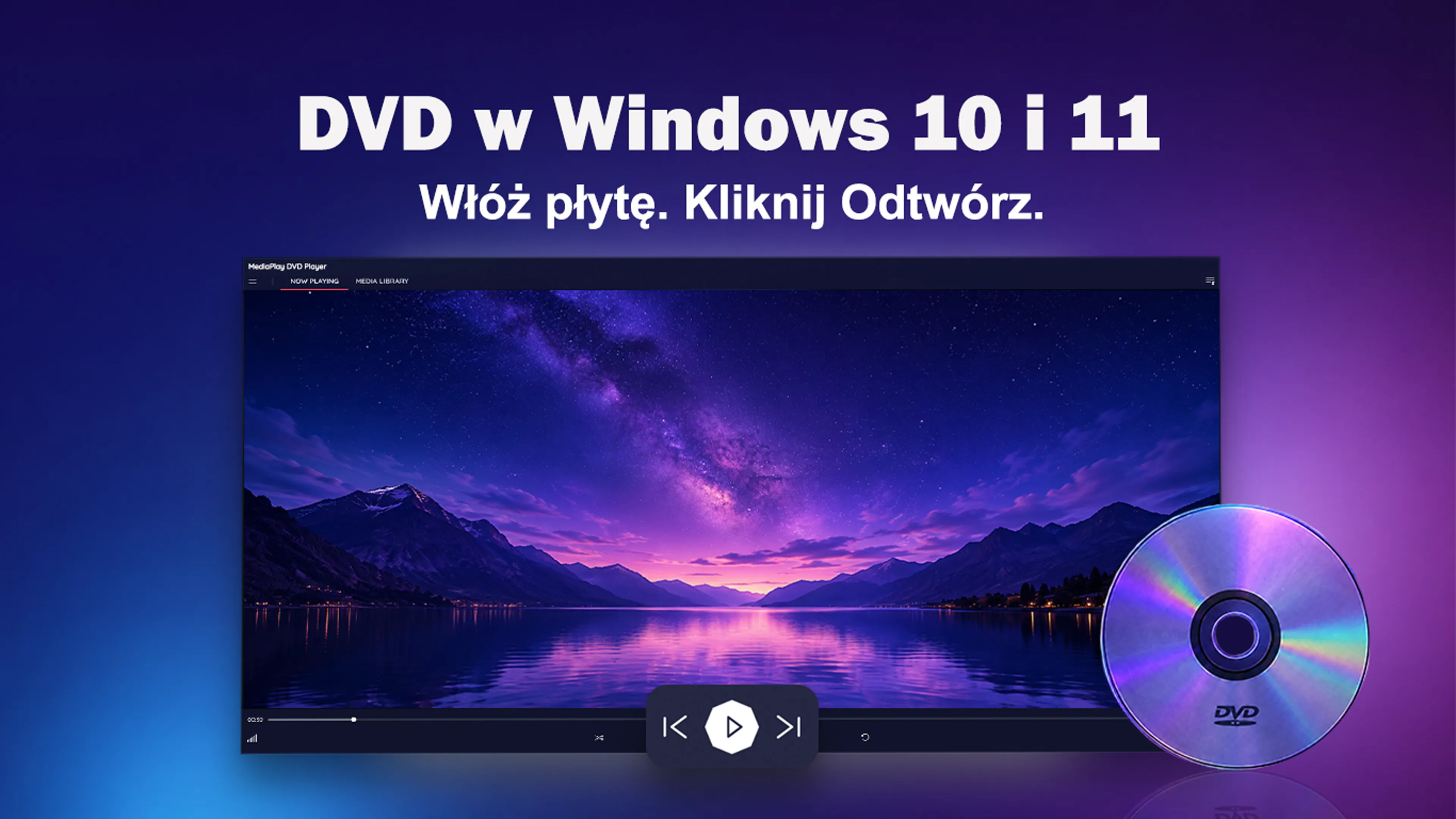 Widok aplikacji MediaPlay