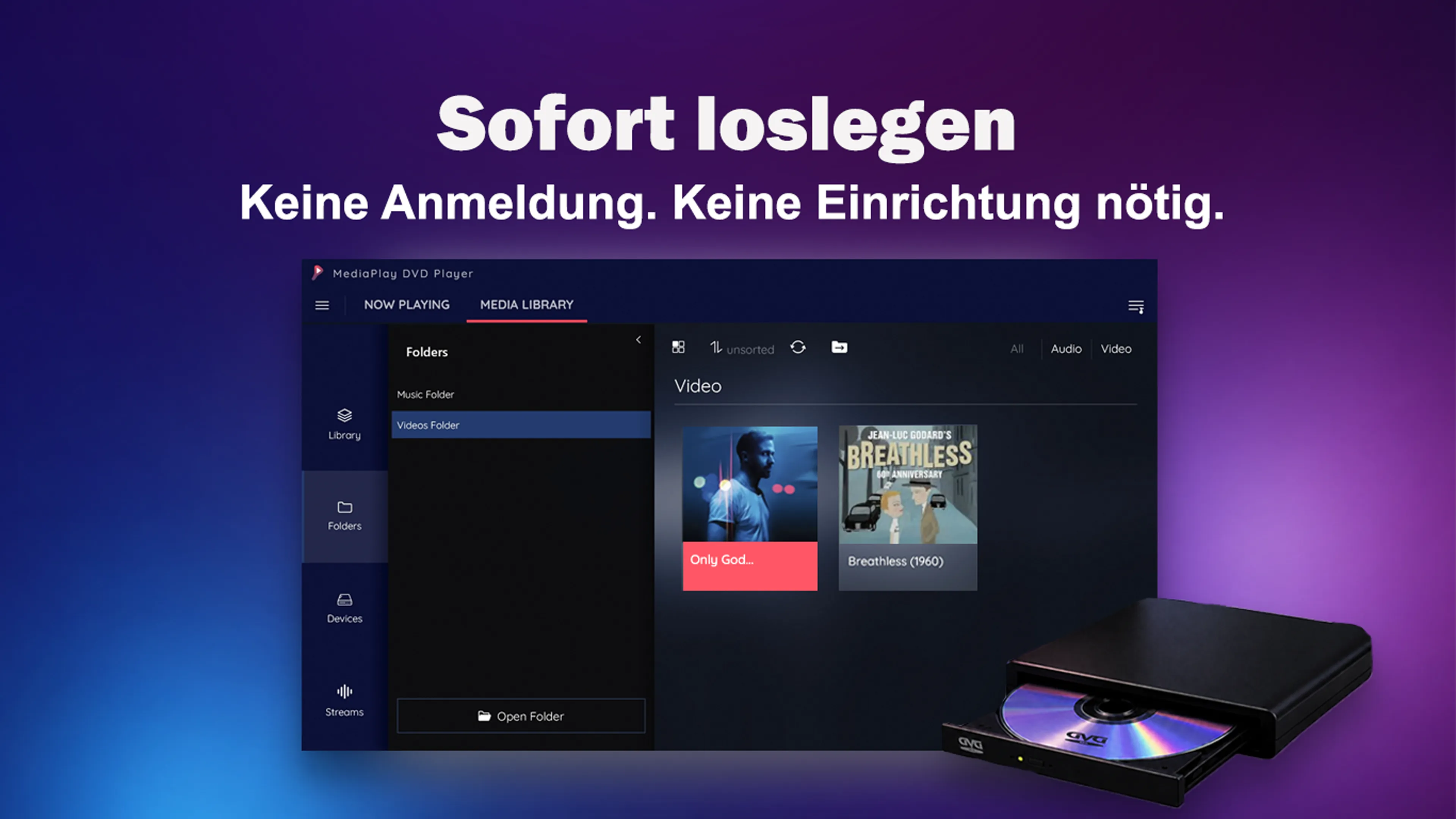 Wiedergabesteuerung in MediaPlay