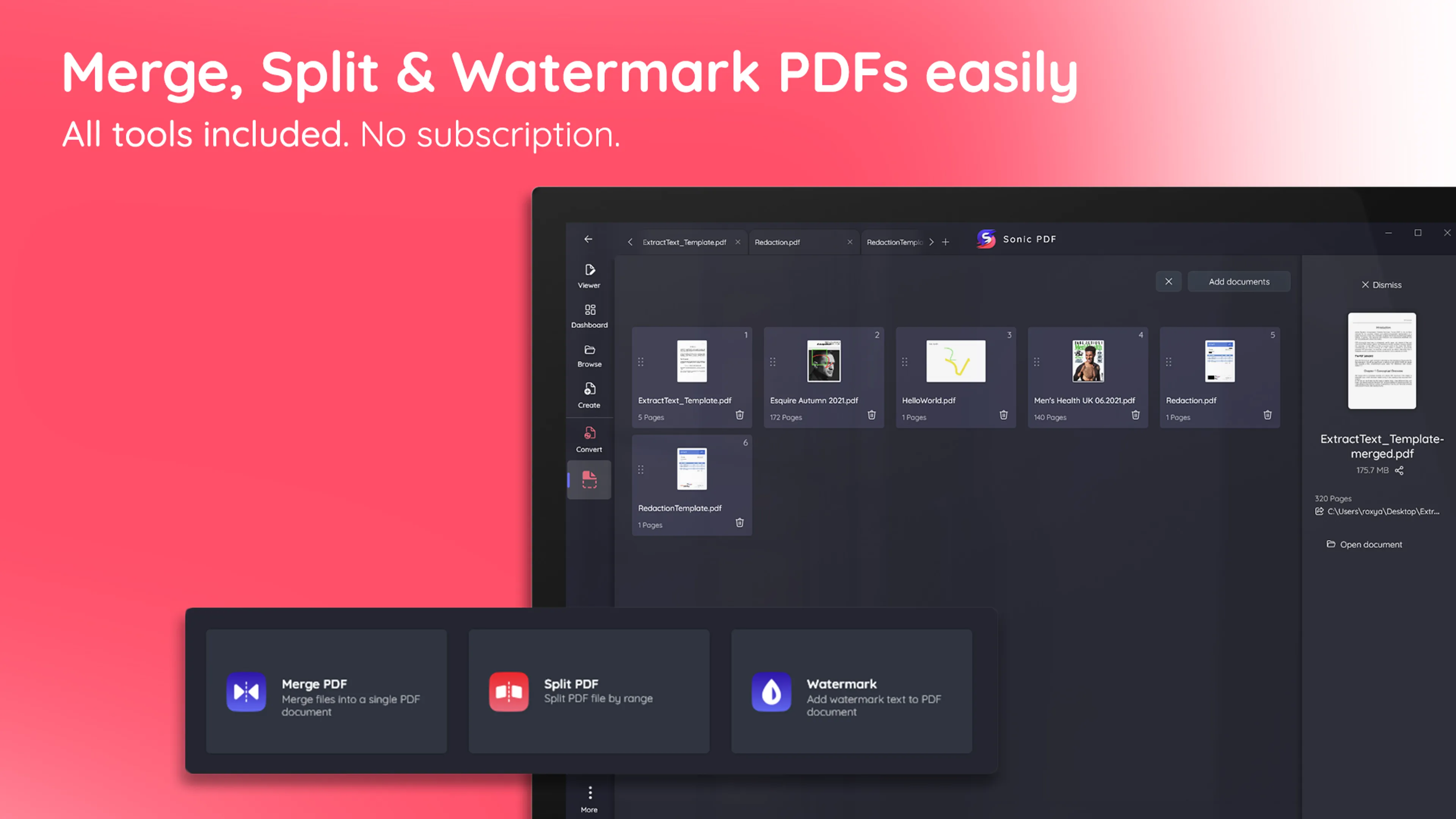 PDF-Dateien zusammenführen und trennen