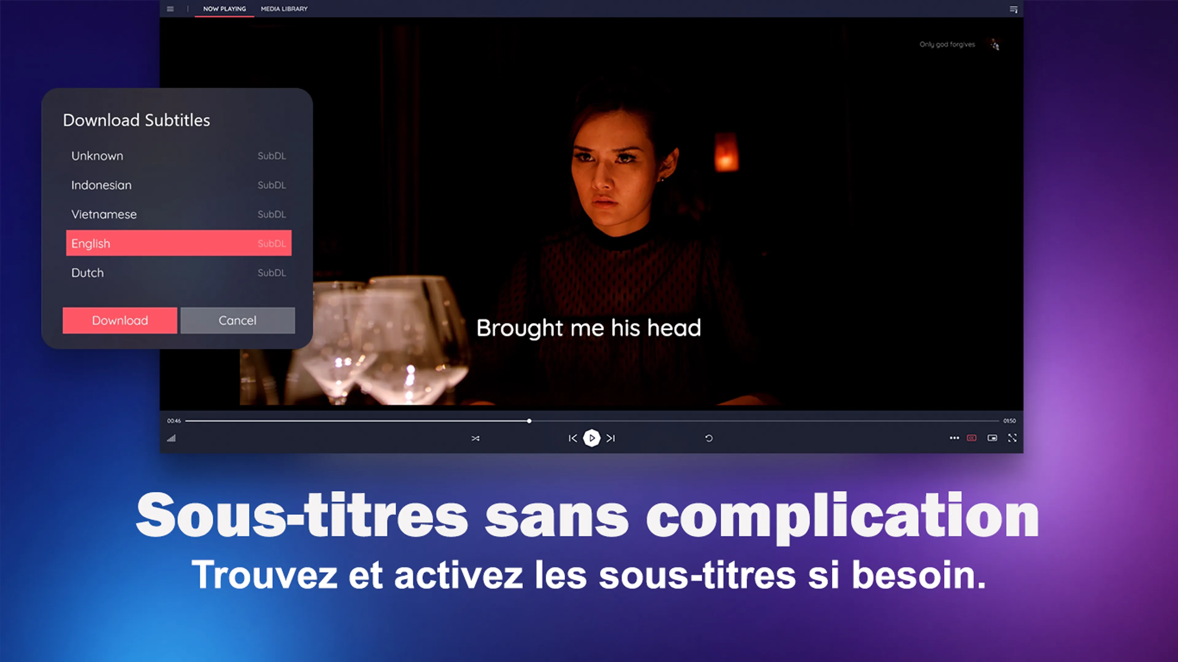 Sélection des sous-titres