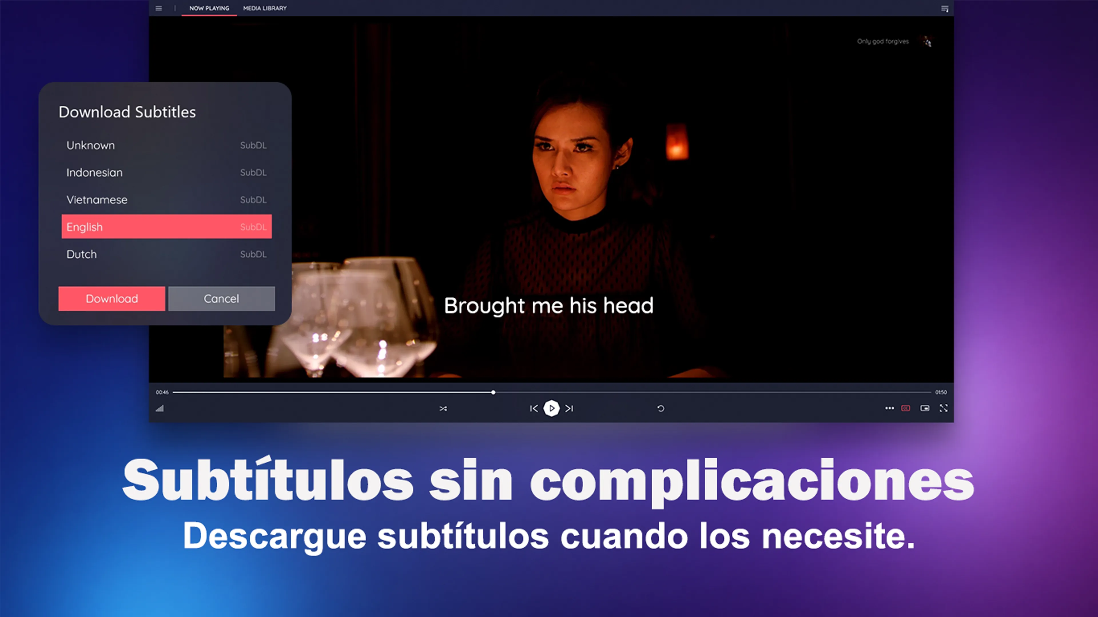 Selección de subtítulos