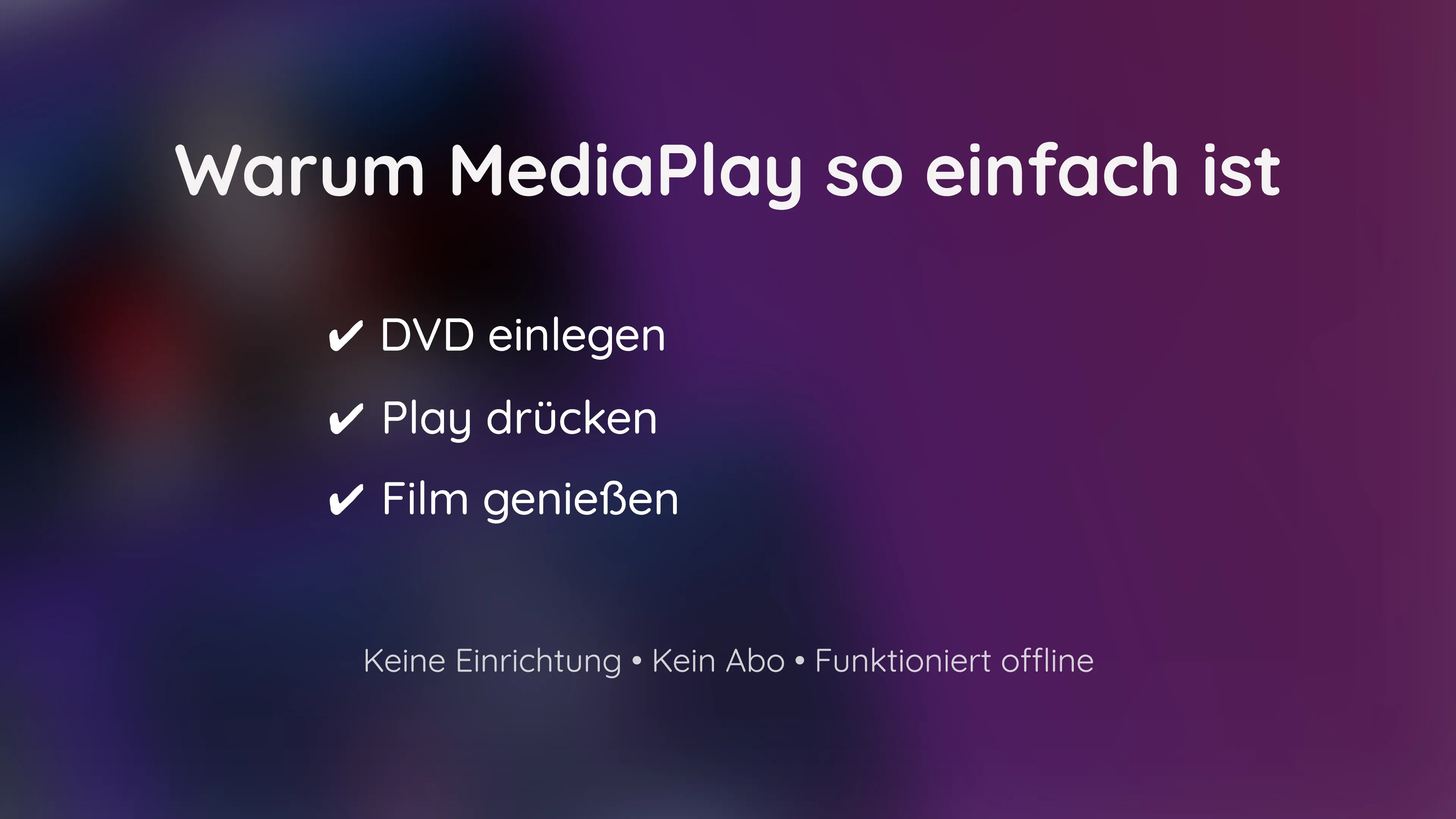 Wiedergabeansicht von MediaPlay DVD Player