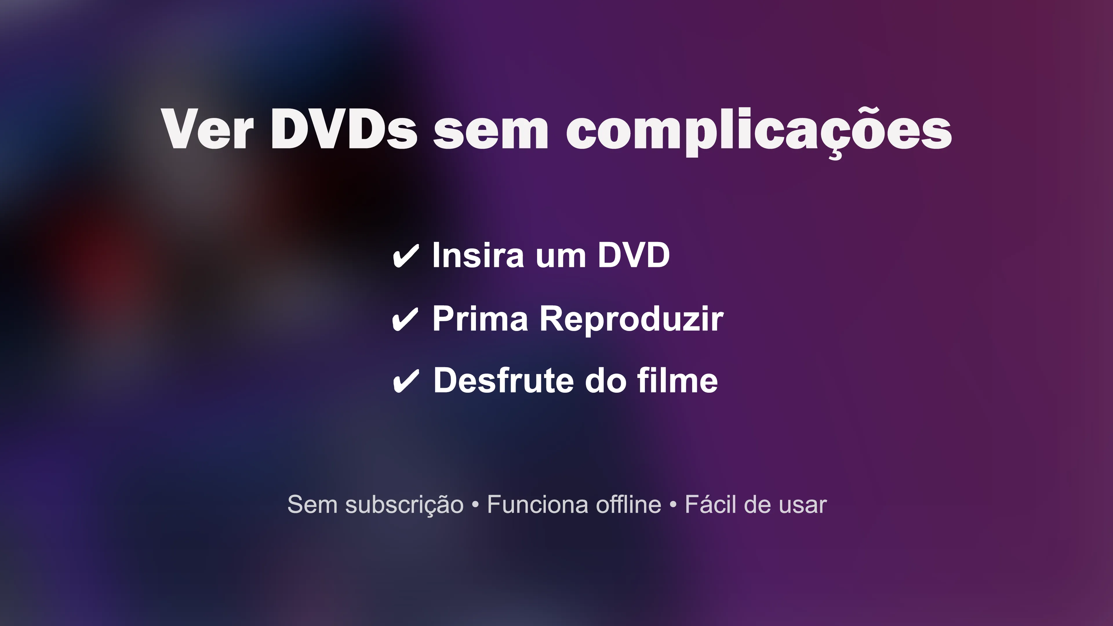 Reprodução simples de DVDs com o MediaPlay DVD Player